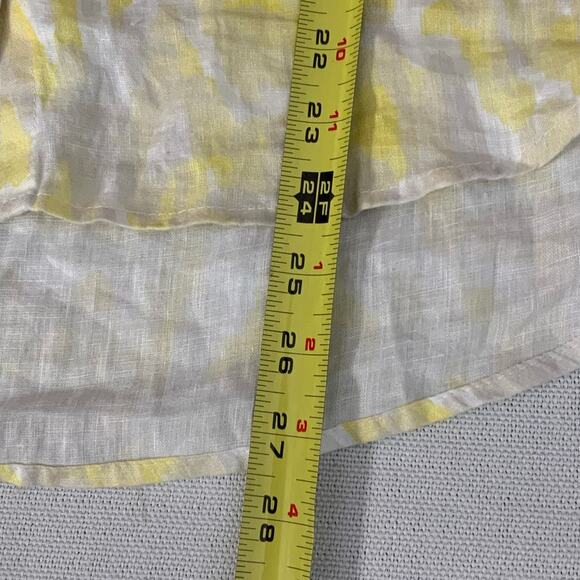 Bella Dahl Linen Printed Button Down - Layered‎ Spots Print In Yellow - Picture 7 of 7